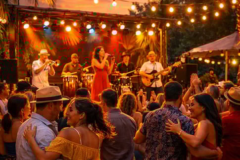 Band auf Openair Bühne