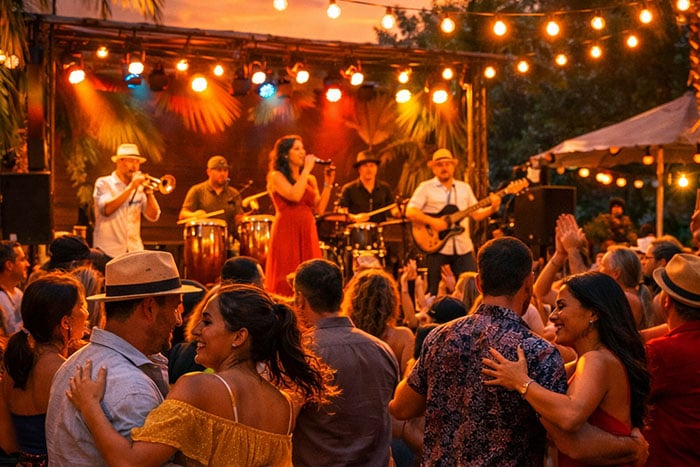 Band auf Openair Bühne