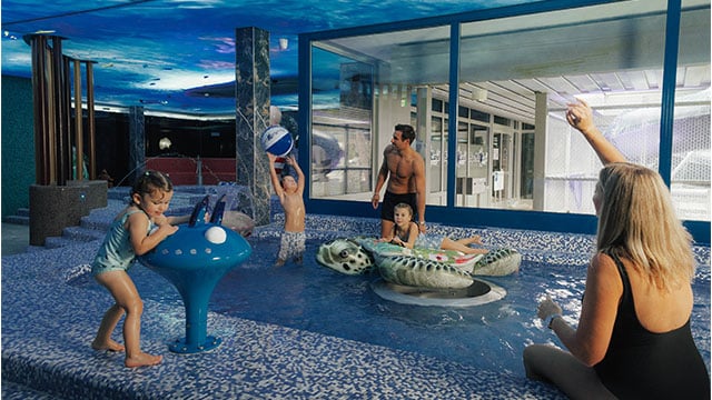 Papa Moll-Wasserwelt mit Familie