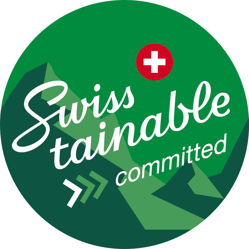 Logo des Nachhaltigkeitsprogramms Swisstainable